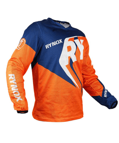 Rynox Switchback Neo Offroad Jersey - Hi-Viz Orange Blue