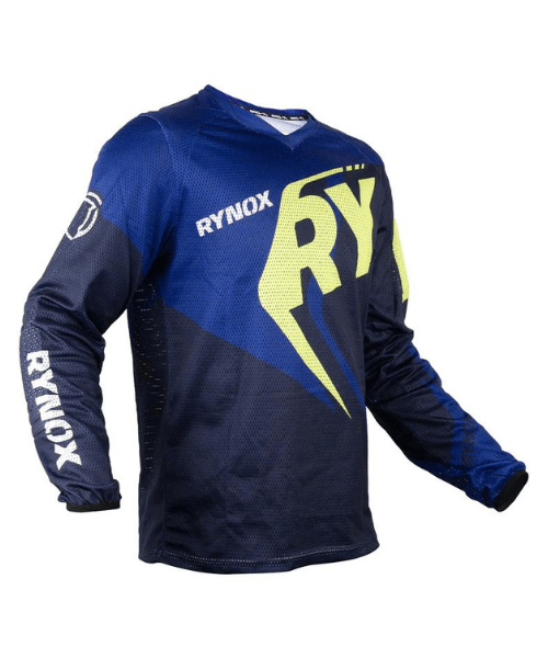 Rynox Switchback Neo Offroad Jersey - Blue Hi-Viz Green