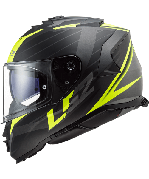 LS2 FF800 Storm Nerve Helmet - Matt Black Hi-Viz Yellow