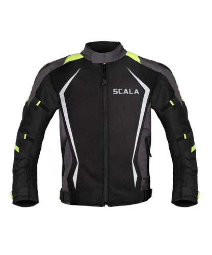 Scala Brave Riding Jacket - Black Grey Neon