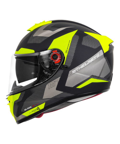MT Blade 2SV Finishline Matt Helmet - Fluorescent Yellow