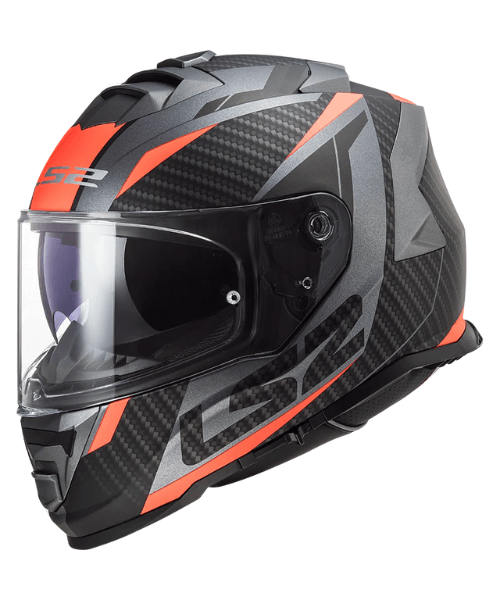 LS2 FF800 Storm II Helmet - Racer Matt Titanium Fluro Orange