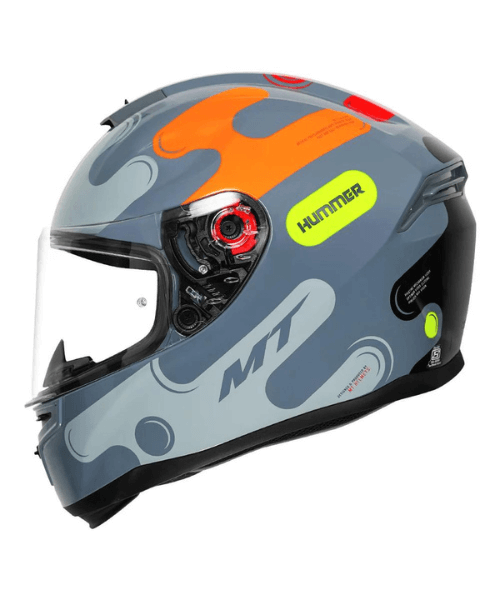 MT Hummer Liquer Helmet - Gloss Fluorescent Orange