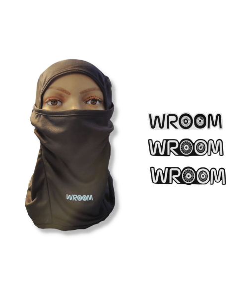 Wroom Dri-fit Balaclava & Reflective / UV Protected Stickers - Combo