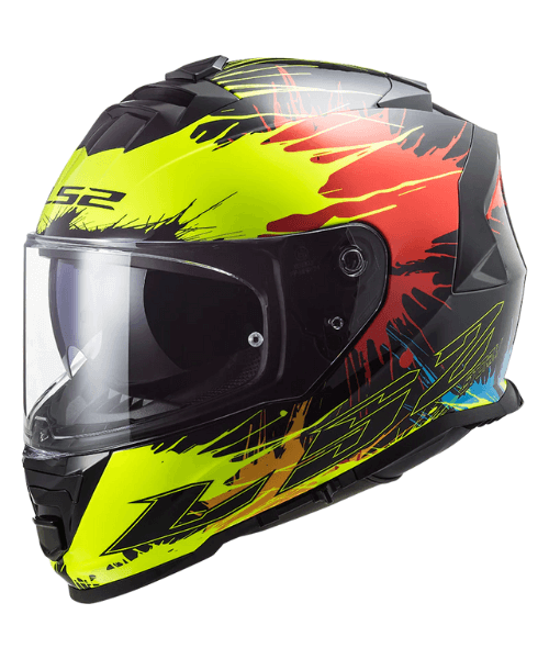 LS2 FF800 Storm Helmet - Drop Gloss Black Yellow Red