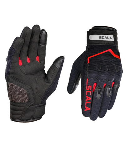 Scala Atlas Riding Gloves - Black Red