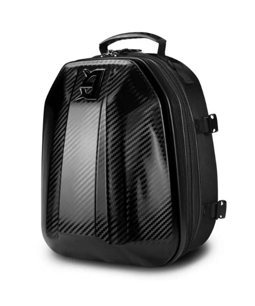 Ghost Racing Motorcycle Hard Shell Riding Tail Pack Back Pack - Black