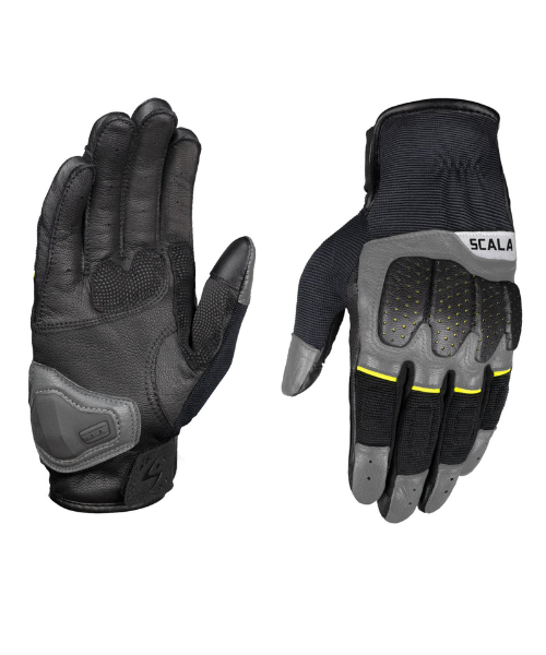 Scala Speed 2 Riding Gloves - Black Grey Hi Viz