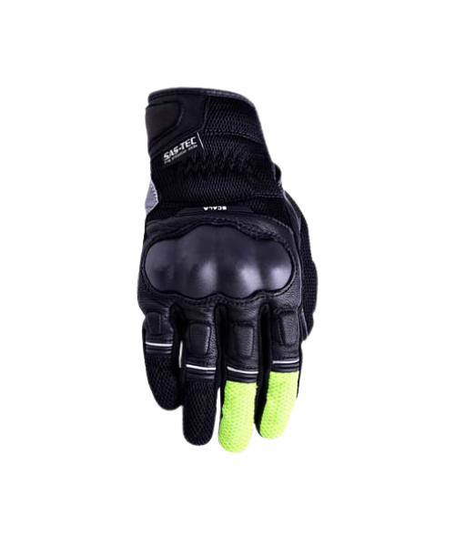 Scala Viper Riding Gloves - Black Hi Viz