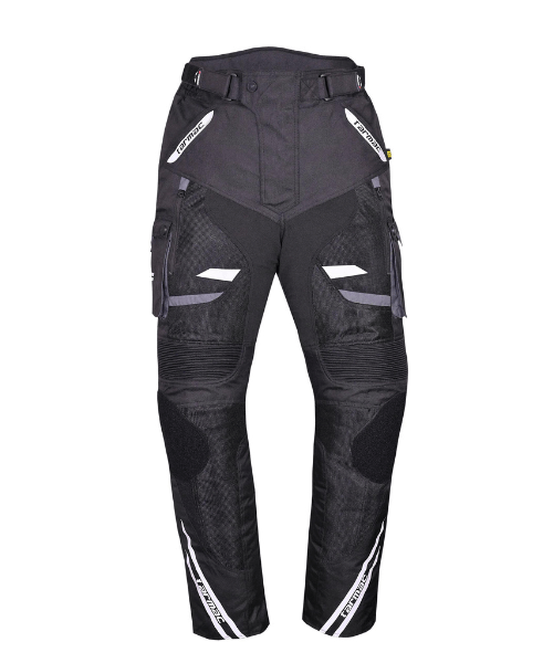 Tarmac Adventure Motorcycle Riding Pants with Knee Sliders- Black