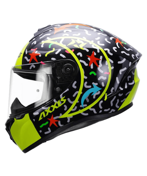 Axxis Draken S Crazy Helmet - Fluorescent Yellow