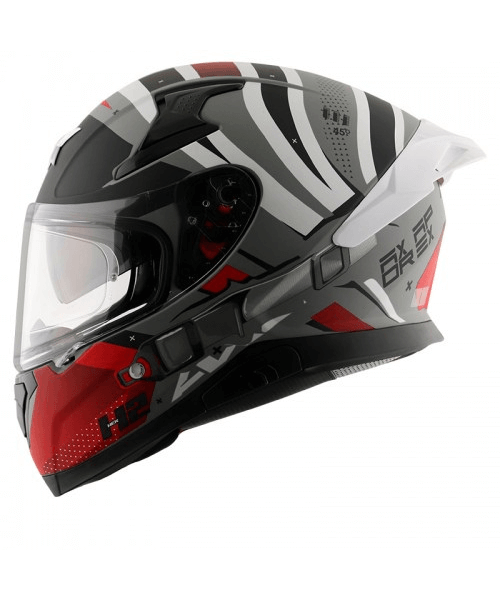 Axor Apex Hex-2 Helmet - Dull Cool Grey Red