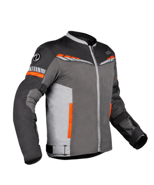 Rynox Air GT 4 Motorcycle Riding Jacket - Grey Hi Viz Orange