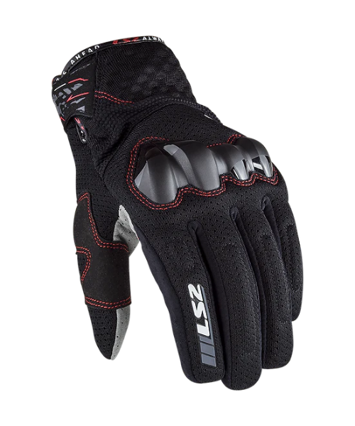 LS2 Chaki Riding Gloves - Black