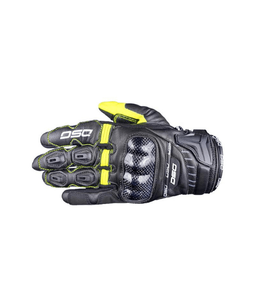 DSG Carbon X V1 Riding Gloves - Fluo Black Yellow