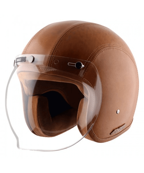 Axor Retro Jet Leather Tango Helmet - Yellow