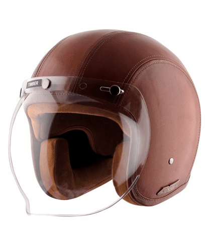 Axor Retro Jet Leather Timber Helmet - Coniac Light