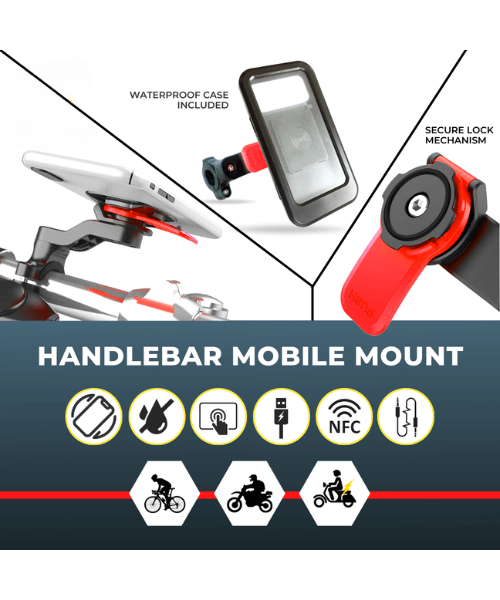 Route95 Twist & Go Handle Bar Phone Mount with Waterproof Case