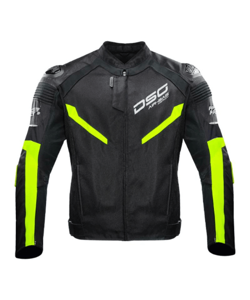 DSG Race Pro V2 Riding Jacket - Black Yellow Fluo