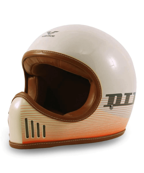 Vardenchi Dirt Track Half Face Helmet - Off White