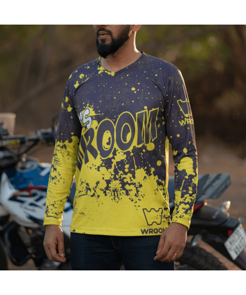 Wroom Dri Fit Jersey - Grey Hi Viz Yellow