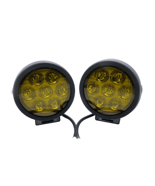 HJG 7 Led White/Yellow Fog Light (70W) with yellow filter