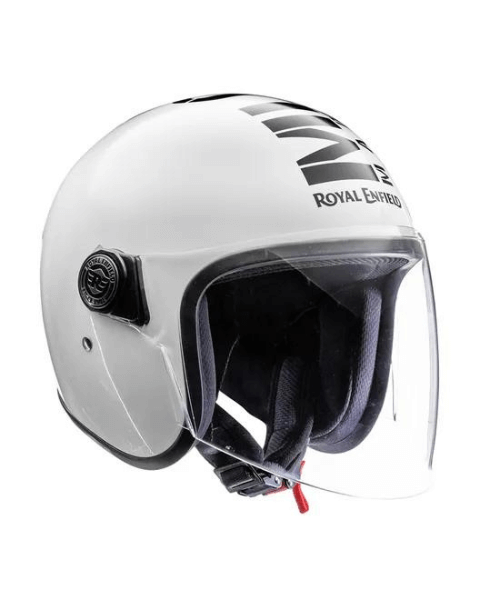 Royal Enfield MLG Copter Face Long Visior Helmet - Gloss White