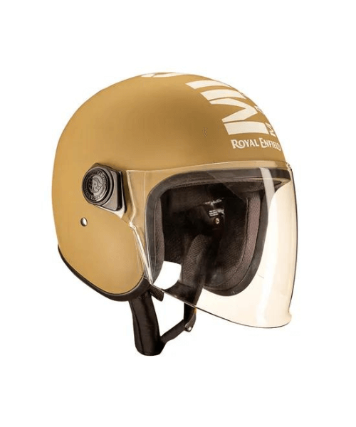 Royal Enfield MLG Copter Face Long Visior Helmet - Matt Desert Storm