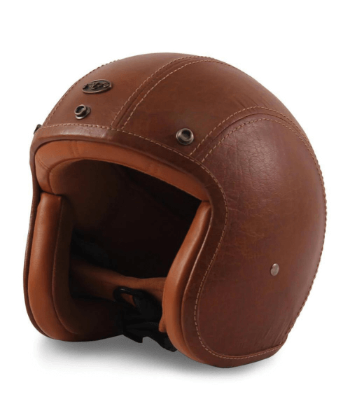 Vardenchi Leather Head Half Face Helmet