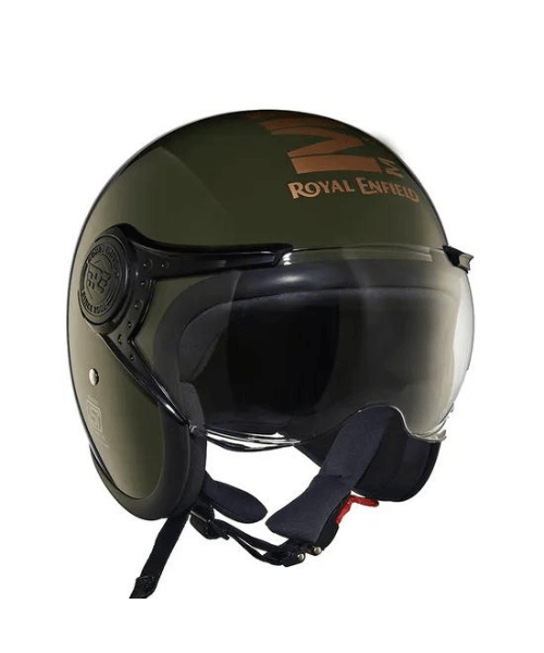 Royal Enfield Jet Open Face MLG Helmet - Green