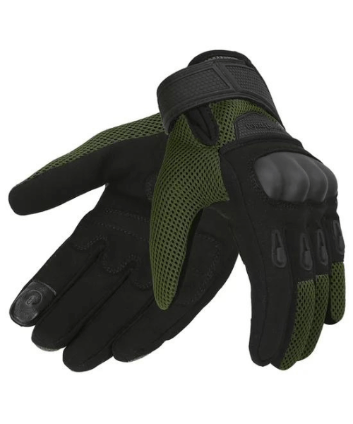 Royal Enfield Rambler V2 Riding Gloves - Olive & Black