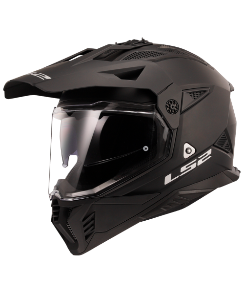 LS2 MX436 Pioneer II Dual Sport Helmet ECE 22.06 - Solid Matt Black