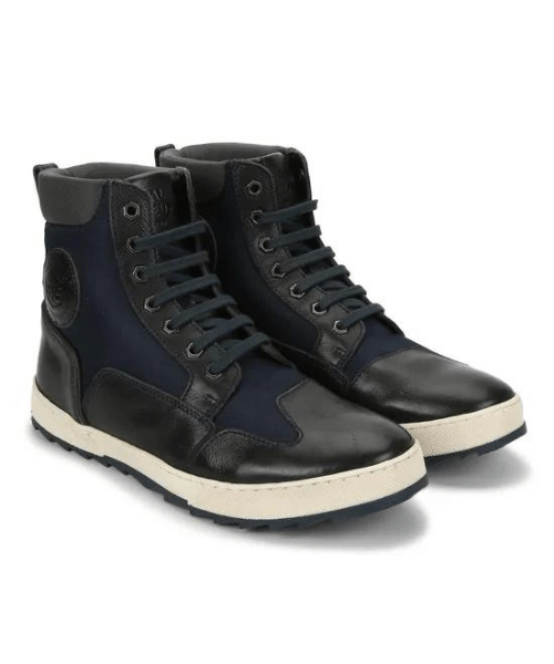 Royal Enfield Ambler Riding Boots - Black Navy