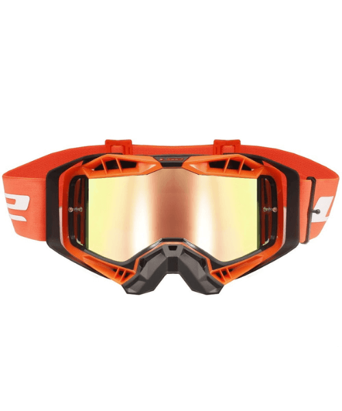 LS2 Aura Pro Goggle Black Hiv Orange With Iridium Visor