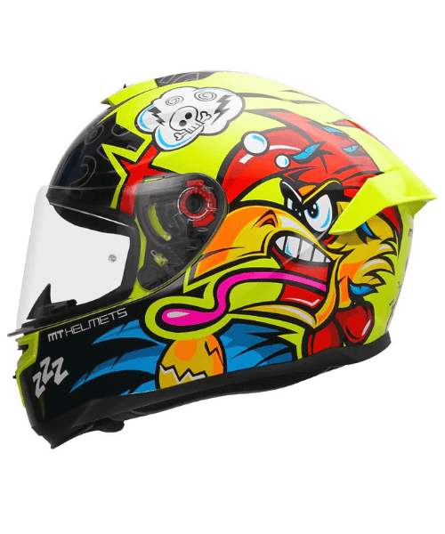 MT Hummer Braap Helmet - Fluorescent Yellow