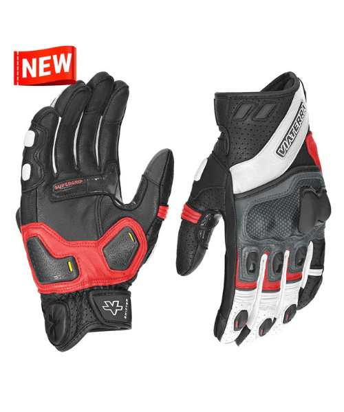 Viaterra Shifter Short Motorcycle Riding Gloves - Red