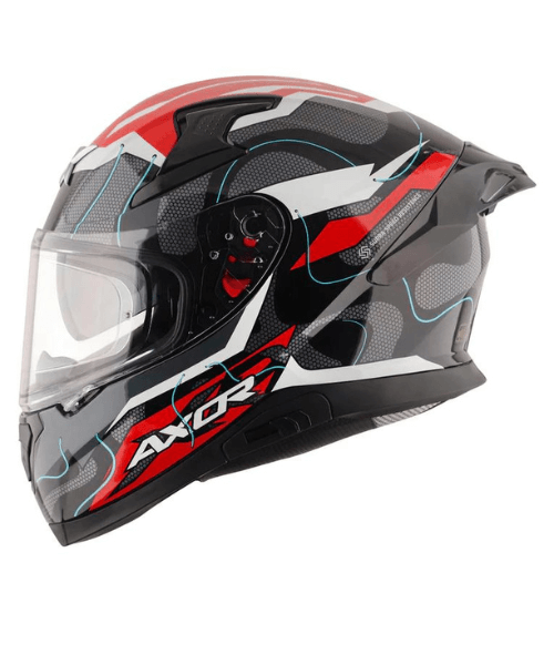 Axor Apex Dynamo Helmet - Gloss Black Red