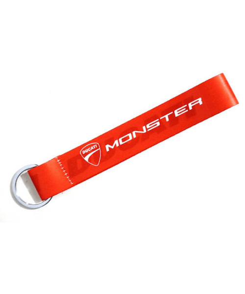 Fast Bend Ducati Monster Cloth Keychain - Red