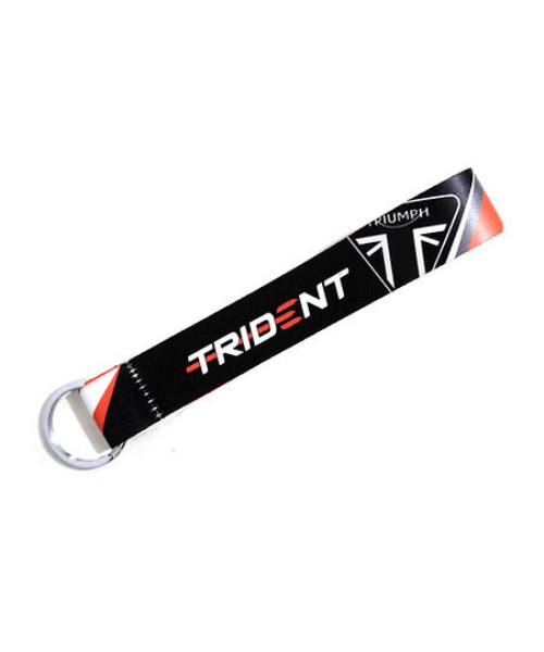 Fast Bend Triumph Trident Cloth Keychain - Black