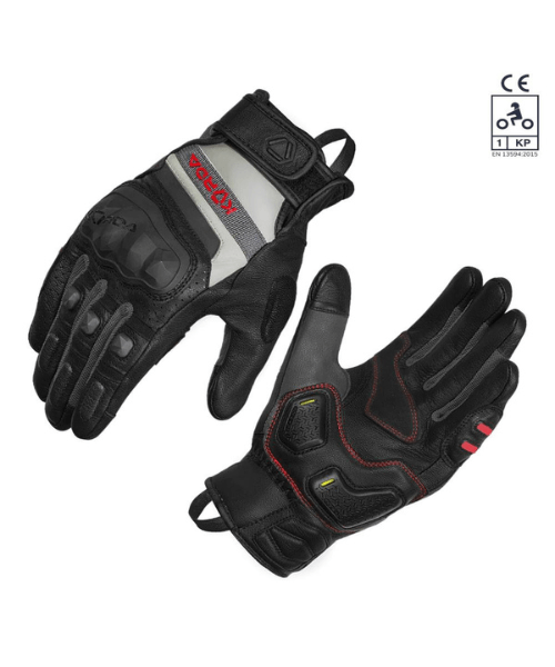 Korda Guard Semi Gauntlet Riding Gloves - Red