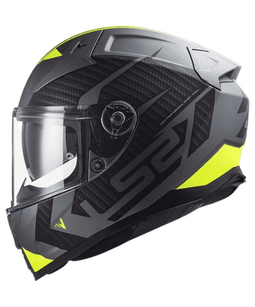 LS2 FF811 Vector II Splitter Matt Titan Hi-Viz Helmet - Yellow