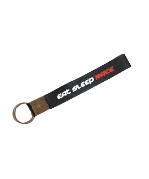 Fast Bend Eat Sleep Race 27 Keychain - Red