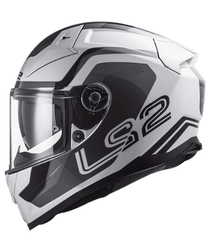 LS2 FF811 Vector II Metric Gloss White Titan Helmet - Silver