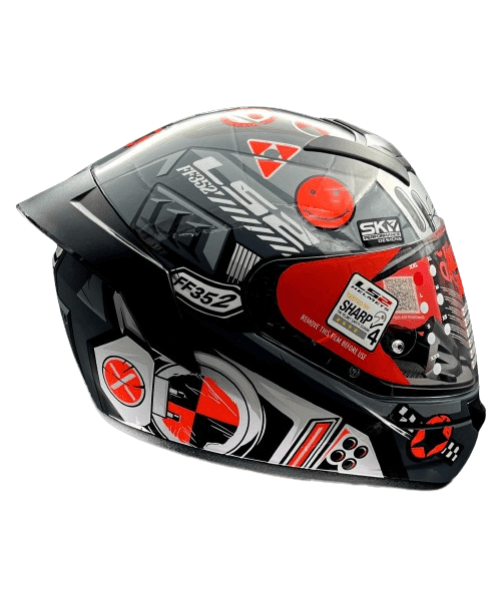 LS2 FF352 Rookie Big One Helmet - Gray Hi Viz Orange