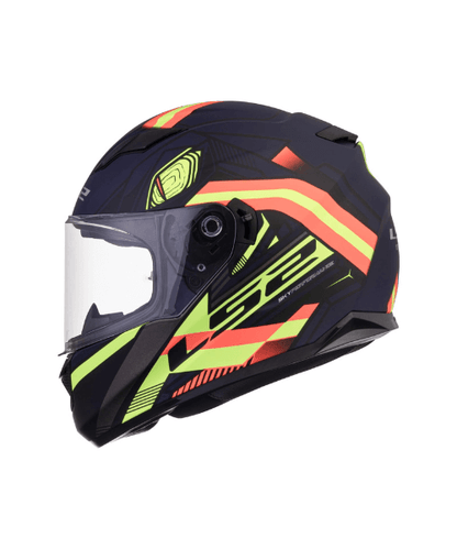 LS2 FF320 Stream Evo Reflex Hi-Viz With Pinlock Helmet - Gloss Navy Blue Orange