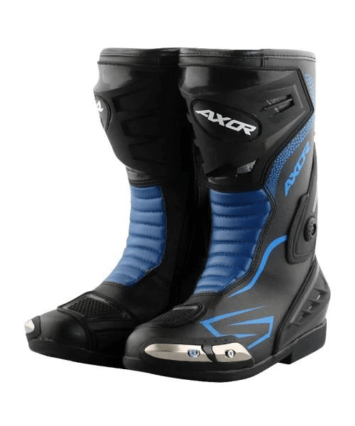Axor Splitstream Motorcycle Riding Boots - Black Blue