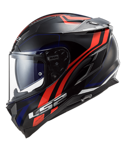 LS2 FF327 Challenger Propeller Helmet - Red Blue