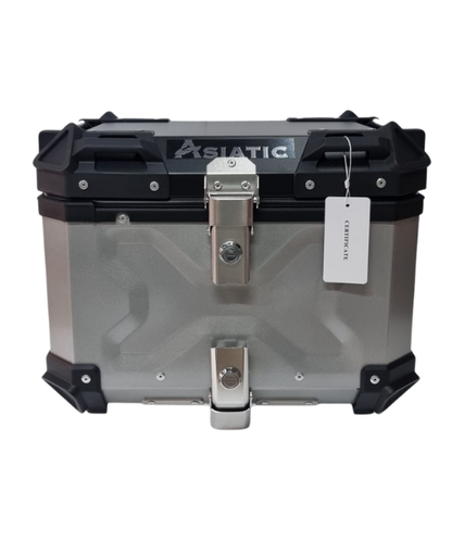 Asiatic Aluminium Top Box 45L with Backrest - Silver