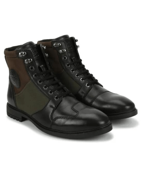 Royal Enfield Tribe Riding Boots - Black Olive Brown