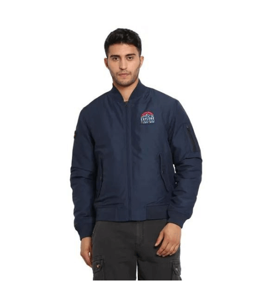 Royal Enfield Explorer Bomber Jacket - Denim Blue